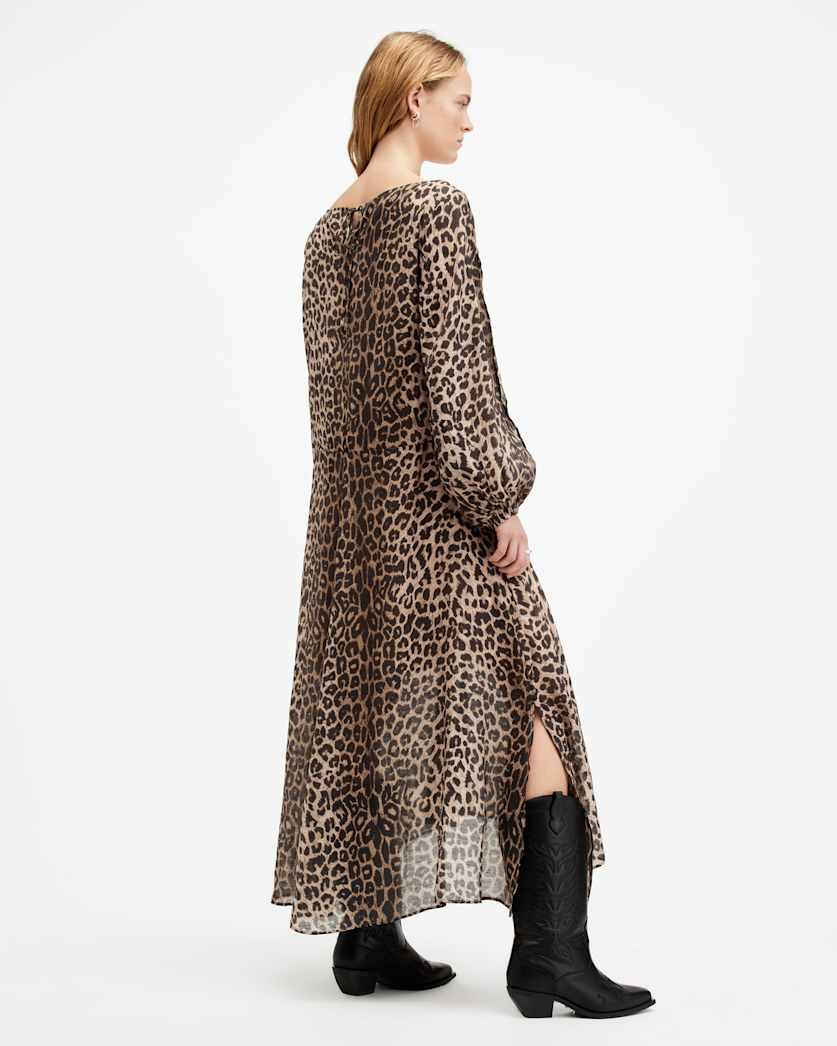 Jane Leopard Print Maxi Cover Up Dress
