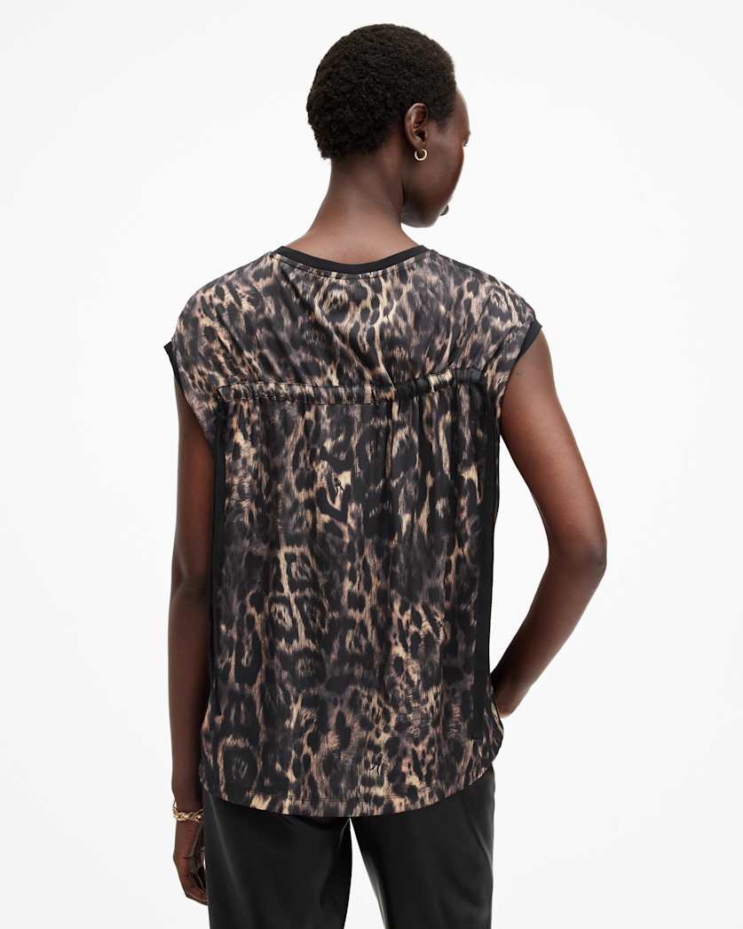 Kalma Leopard Print Sleeveless Top