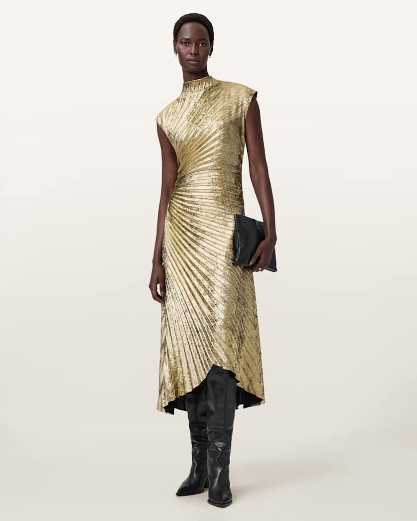 Rayanna Pleated Midi Dress