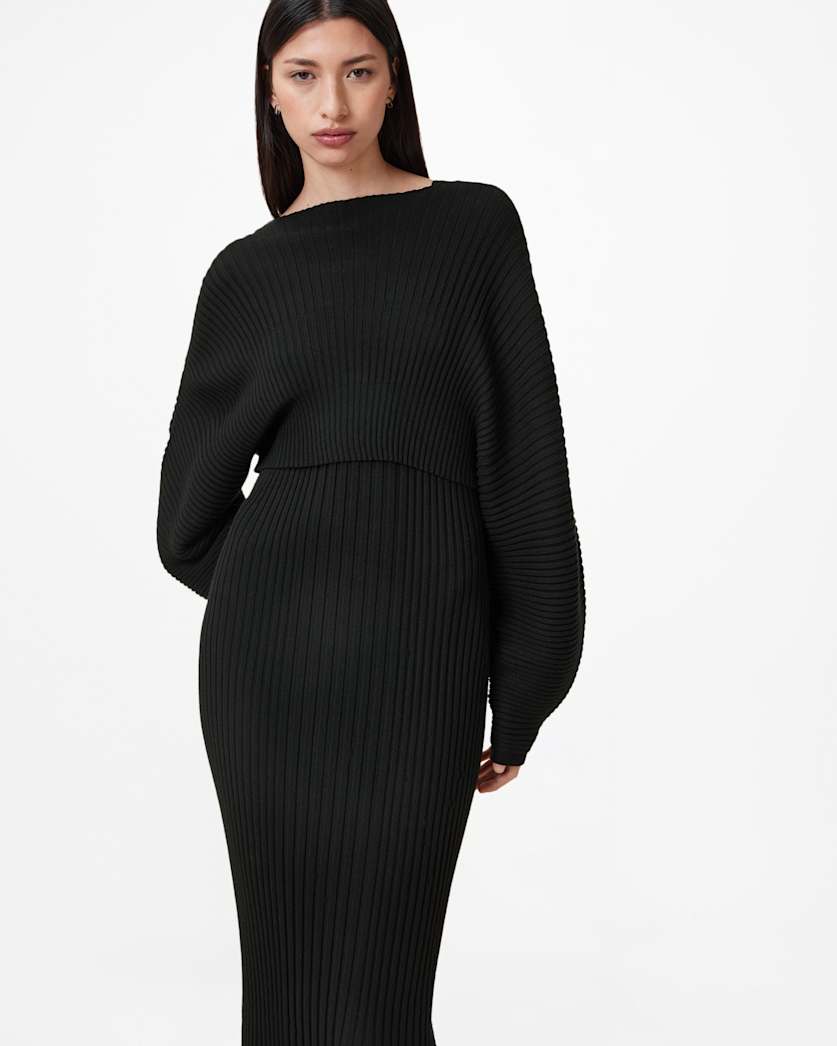 Minori 2-In-1 Ribbed Midi Dress