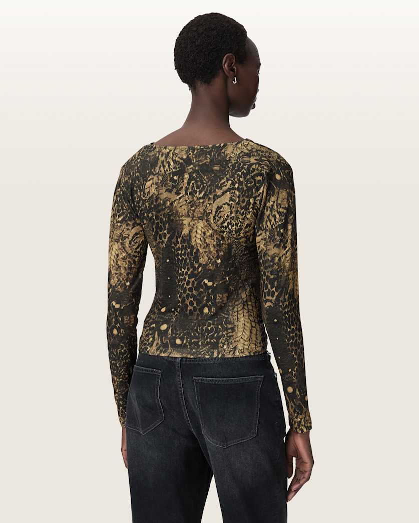 Hallie Cowl Neck Slim Fit Top