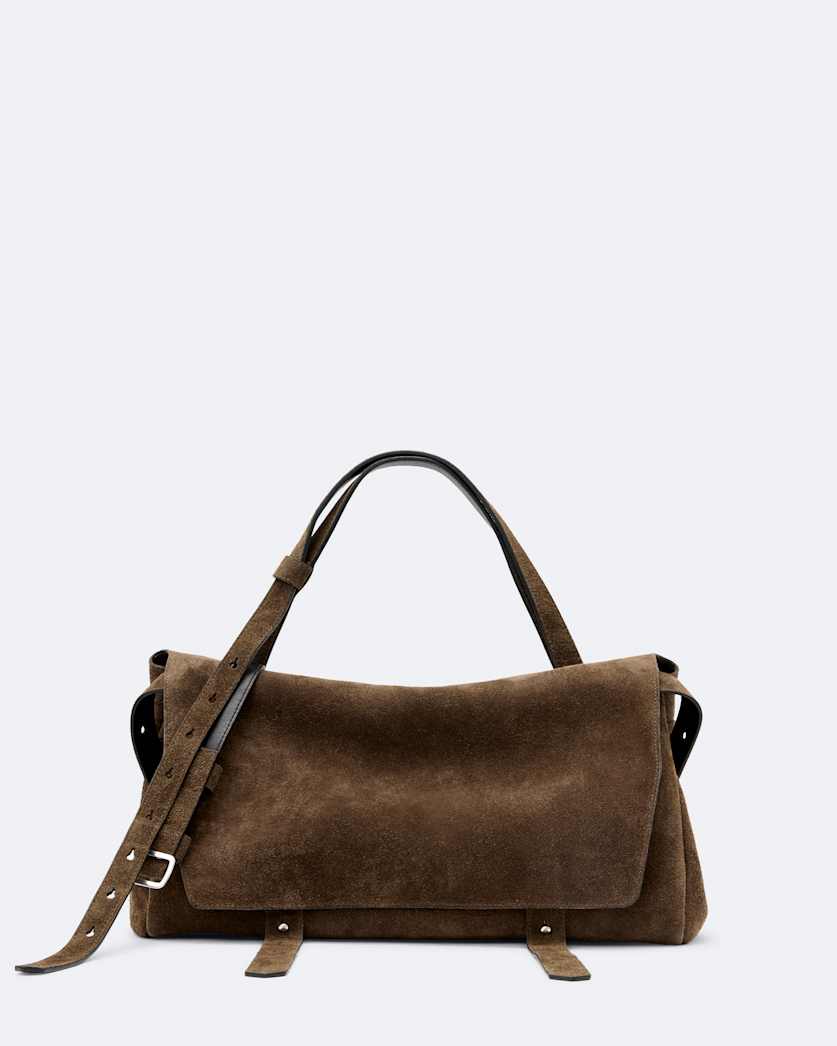 Joan Medium Suede Satchel