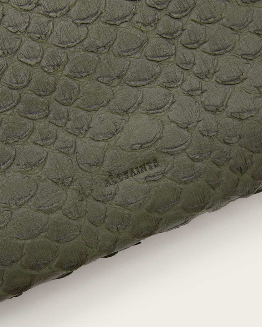 Bettina Snake-Effect Leather Clutch