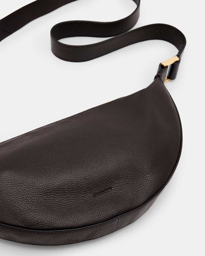 Half Moon Leather Crossbody Bag