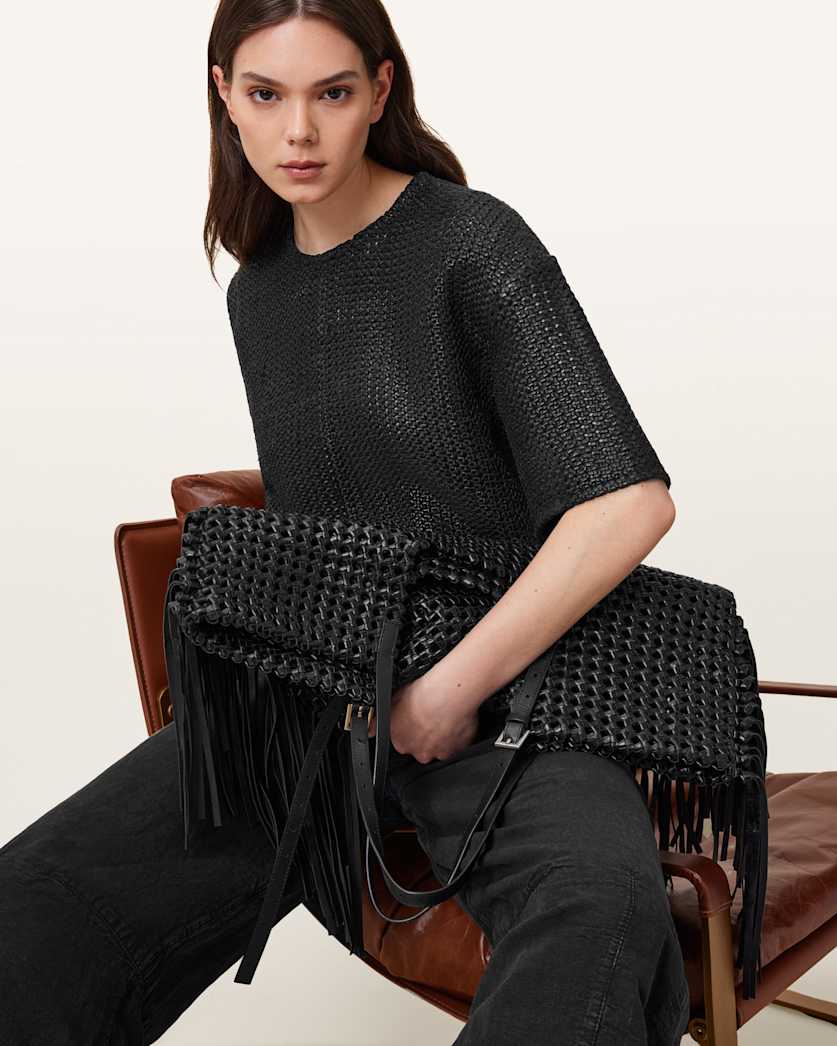 Ara Leather Knot Tote Bag