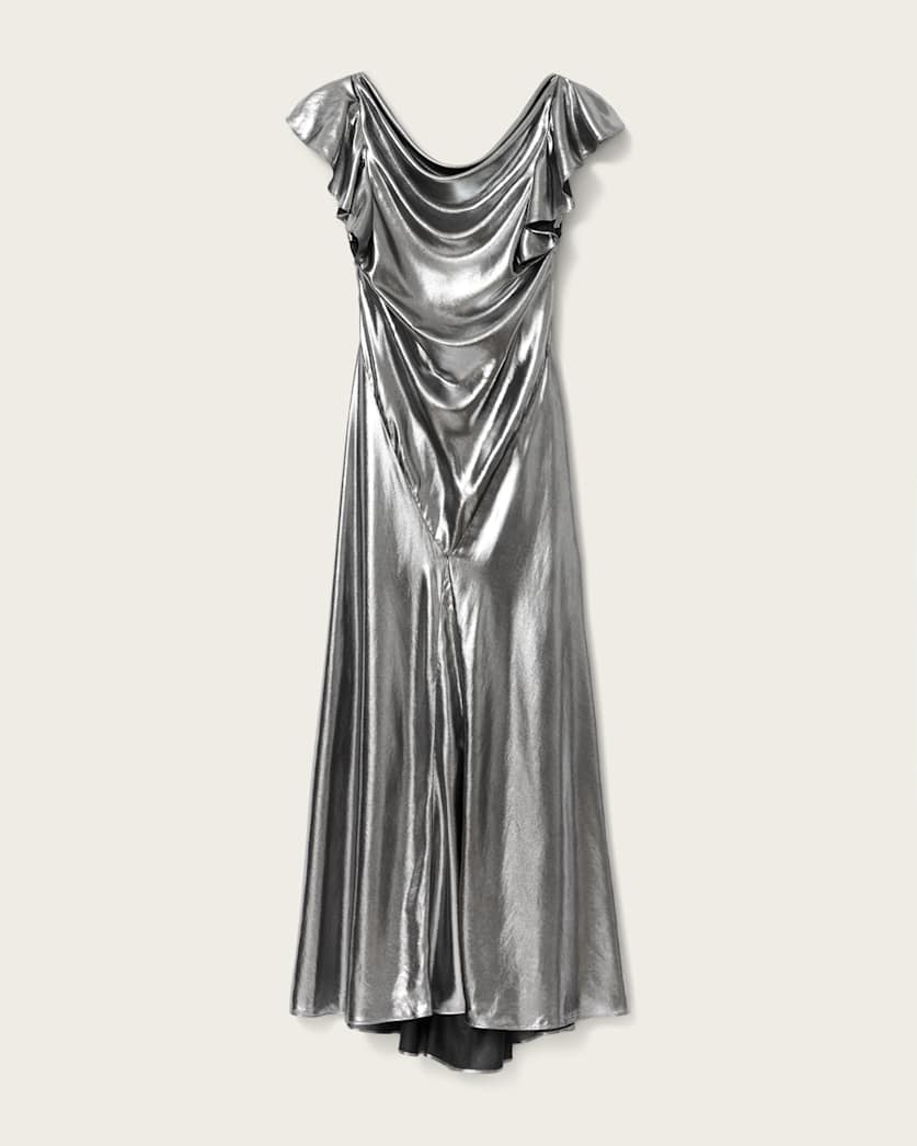 Flora Metallic Maxi Dress