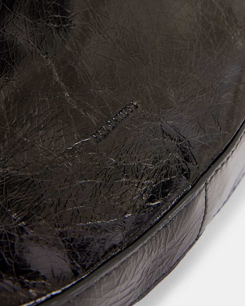 Half Moon Leather Shoulder Bag