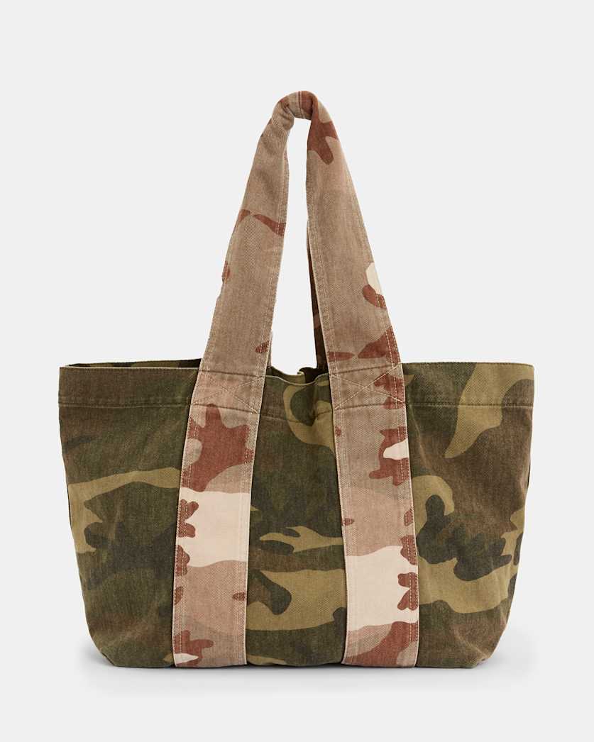 Airi Camouflage Denim Jewel Tote Bag