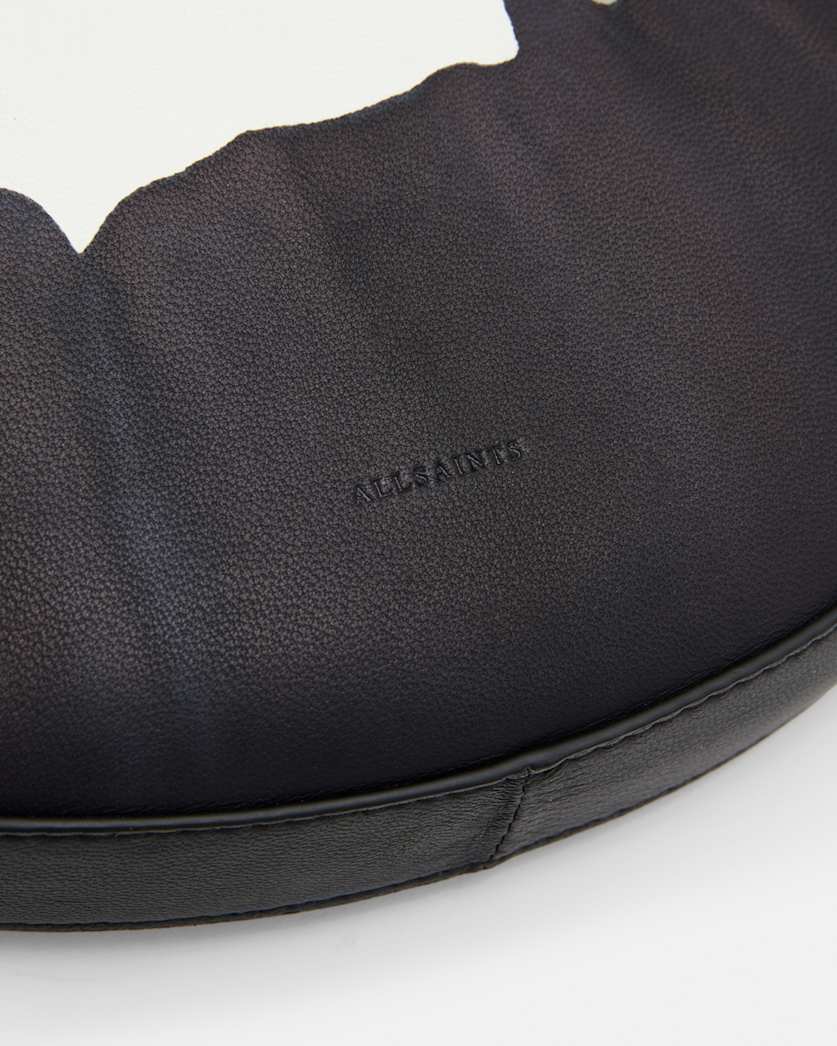 Half Moon Tie Dye Leather Crossbody Bag