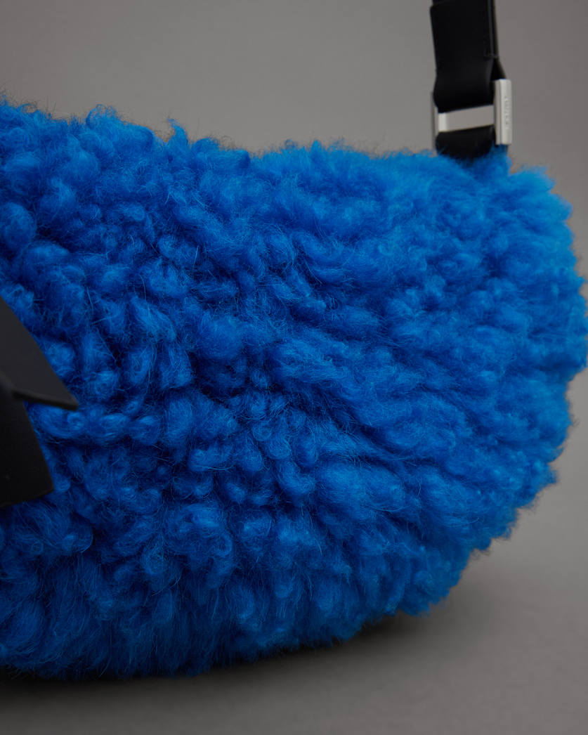Half Moon Shearling Crossbody Bag