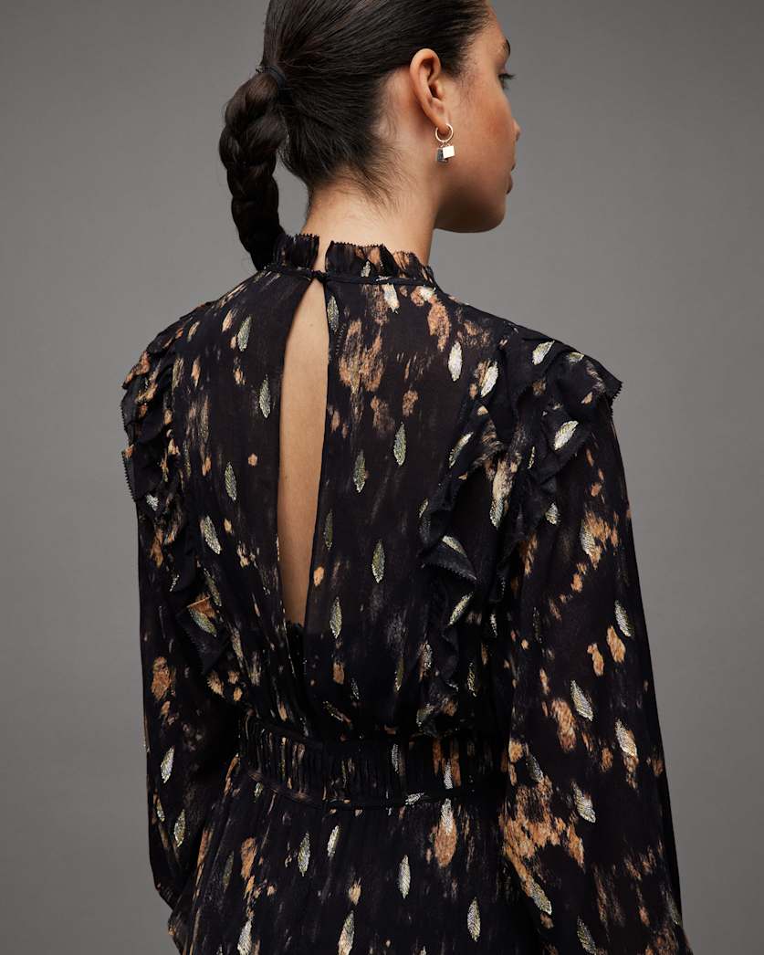 Tulia Ronnie Sheer Frilled Mini Dress