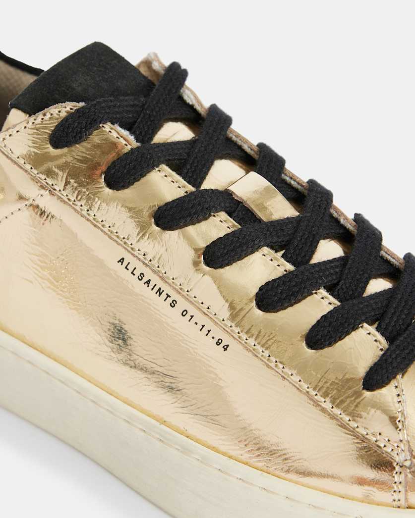 Shana Metallic Low Top Leather Sneakers