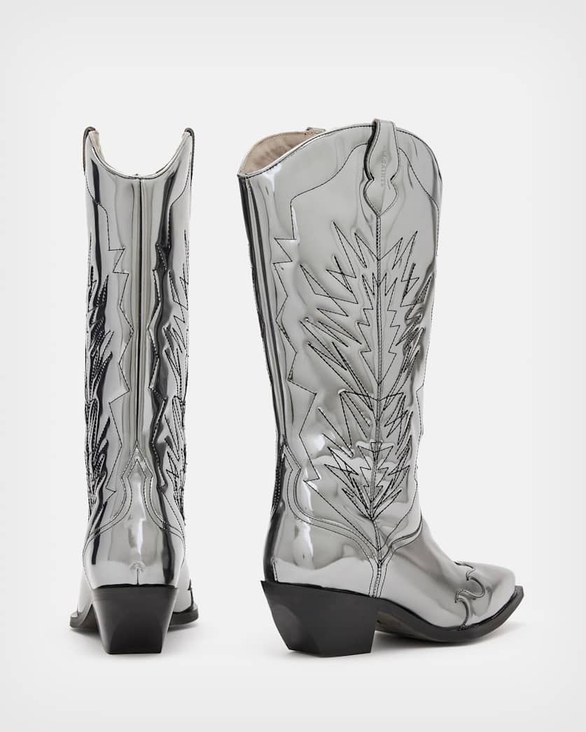 Kacey Metallic Leather Cowboy Boots