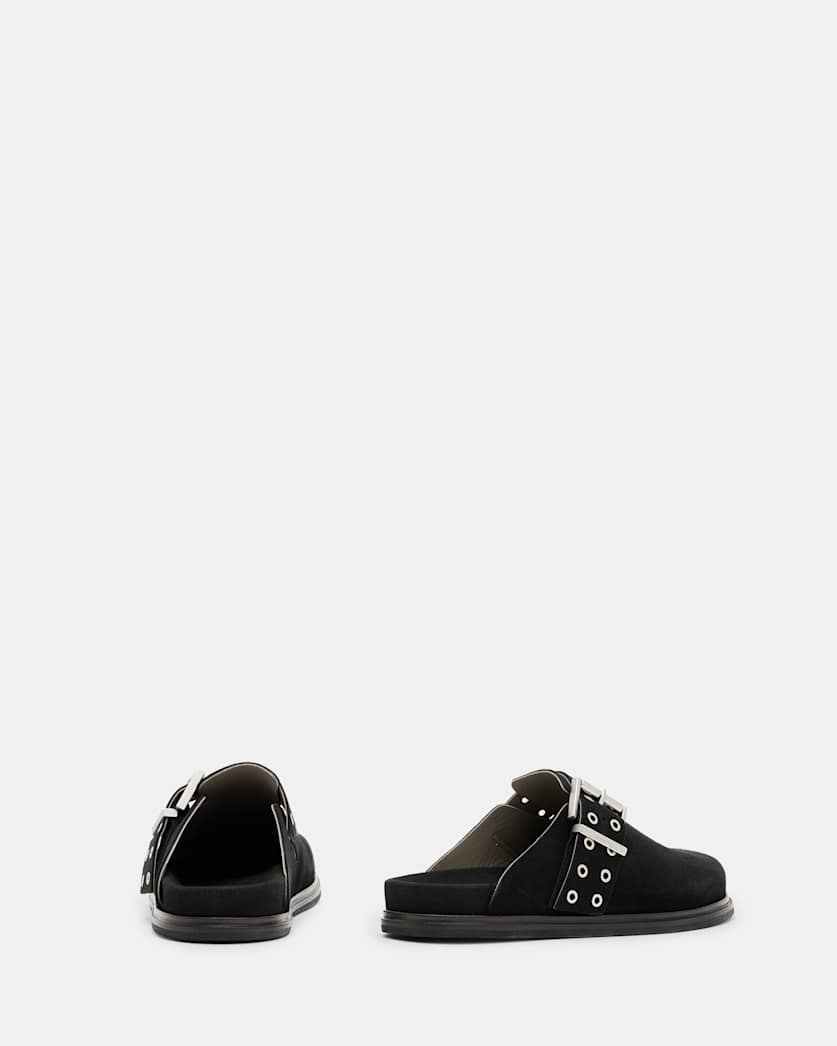 Juno Leather Eyelet Mule Shoe