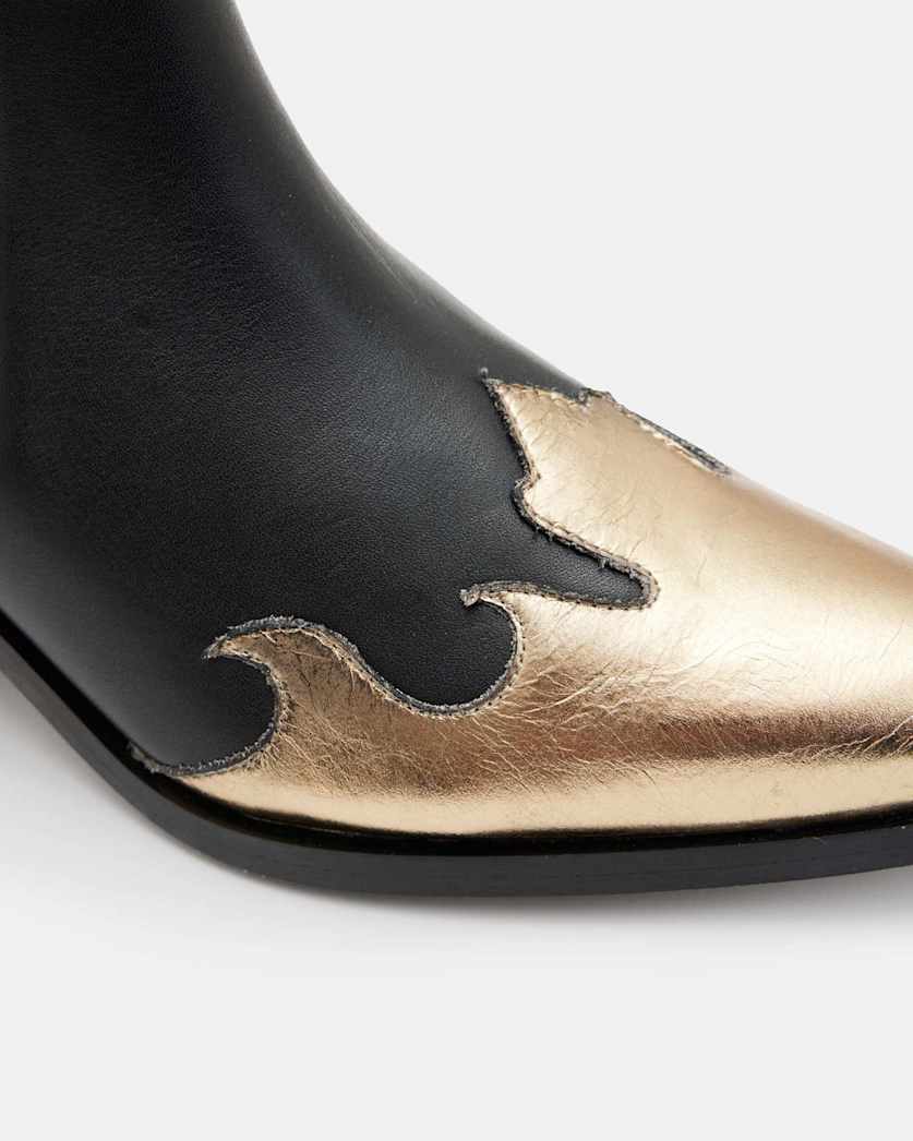 Dellaware Pointed Leather Western Boots