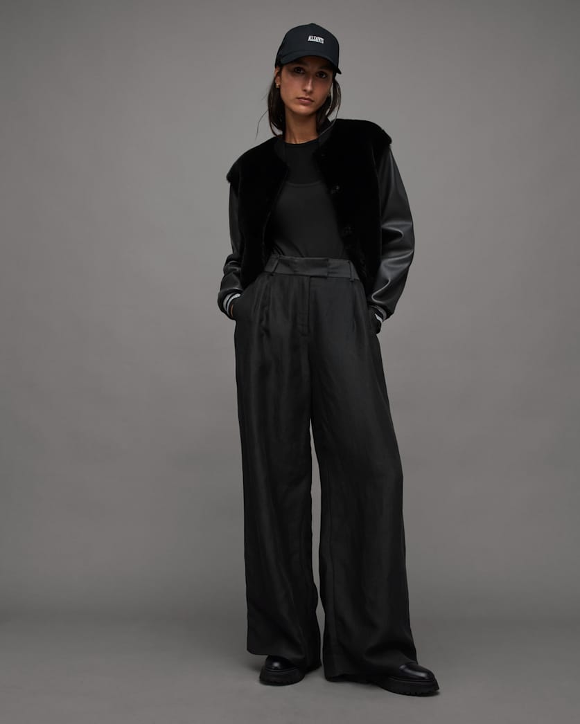 Margot Shearling Baseball Jacket