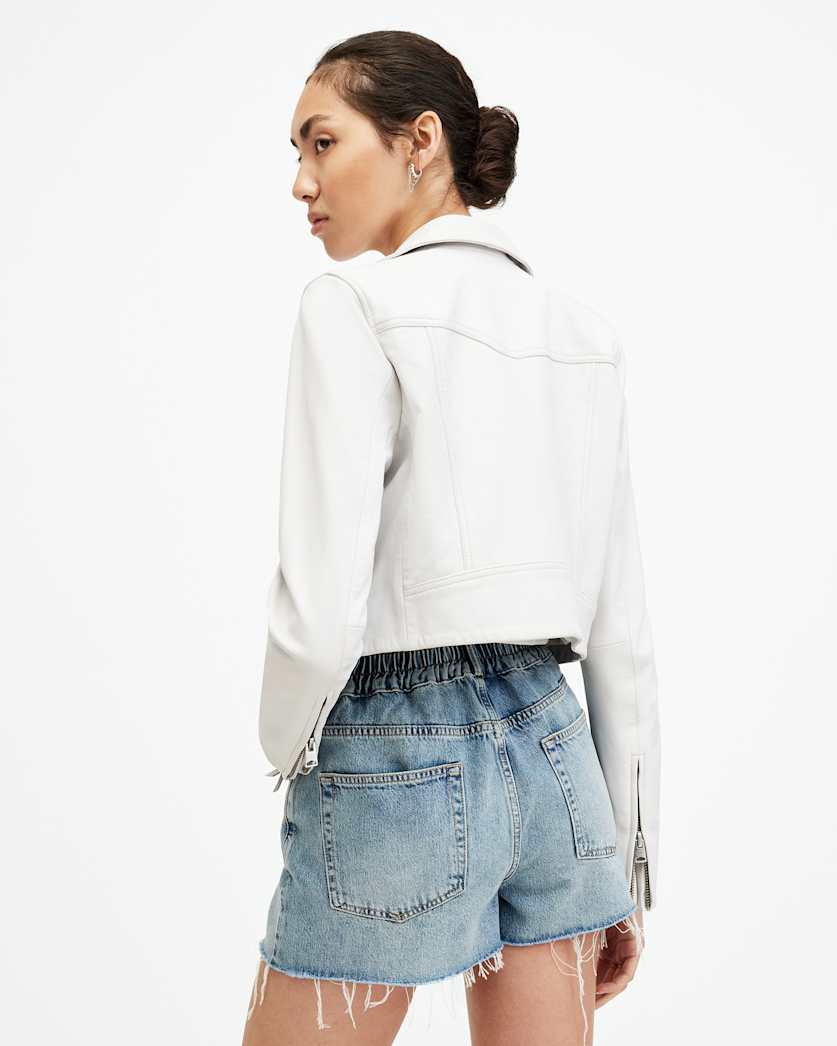 Dalby Slim Fit Leather Biker Jacket