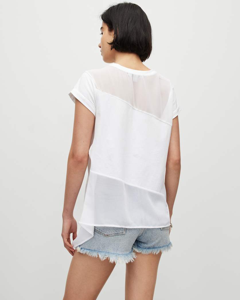 Zala Panelled Handkerchief Hem T-Shirt