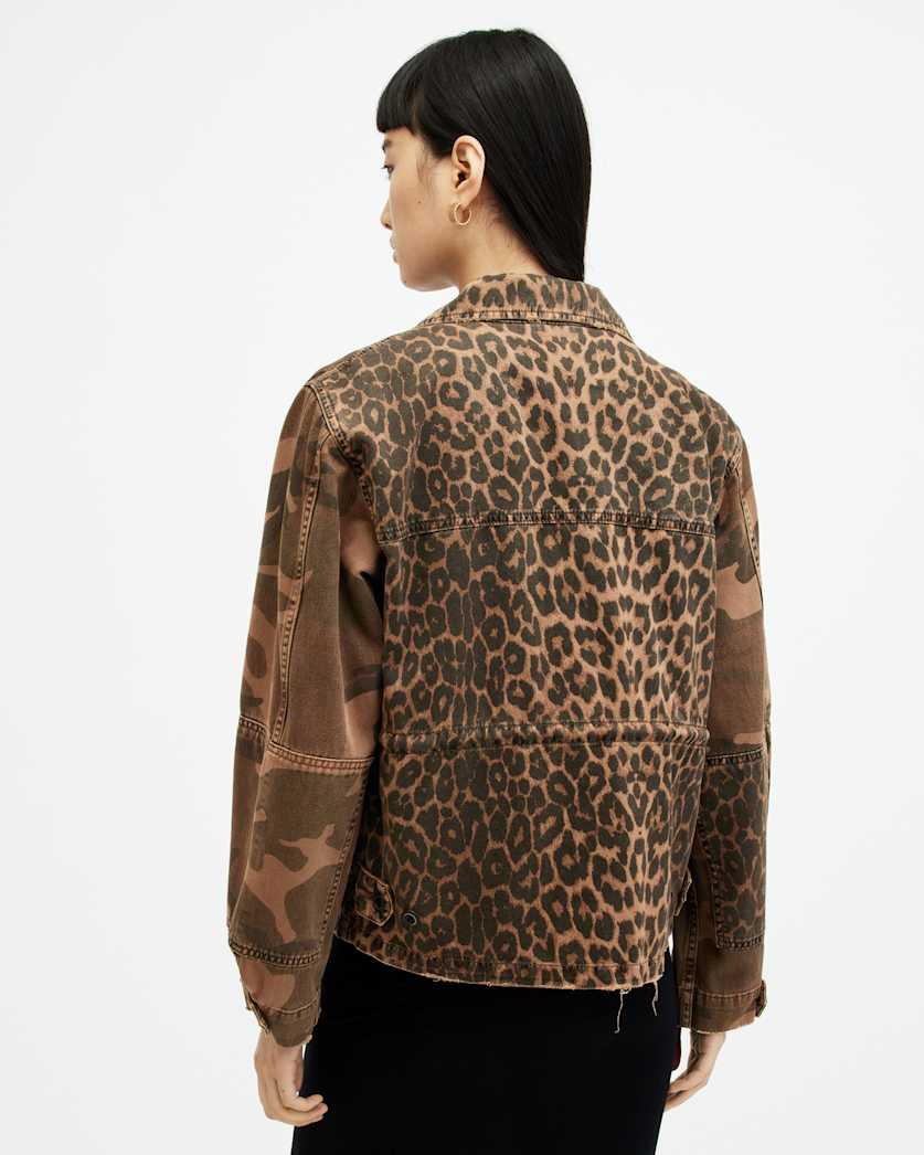 Finch Leopard Camouflage Print Jacket