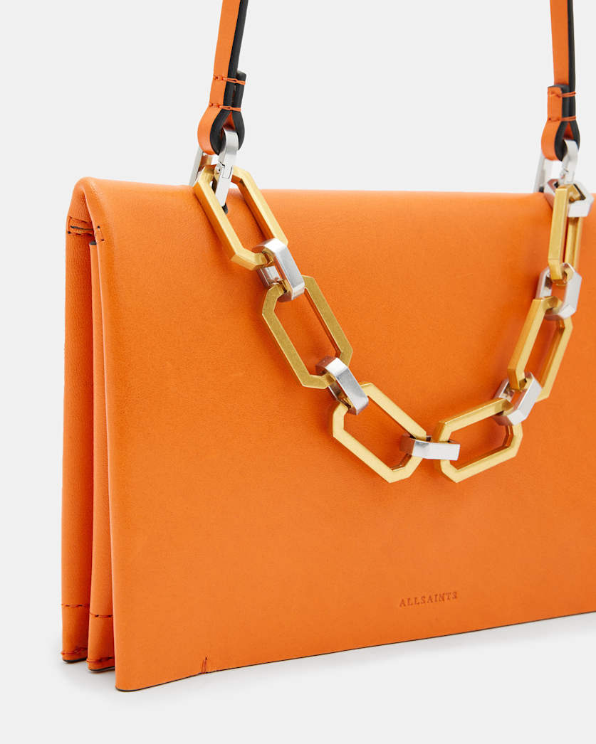 Yua Leather Removable Chain Clutch Bag