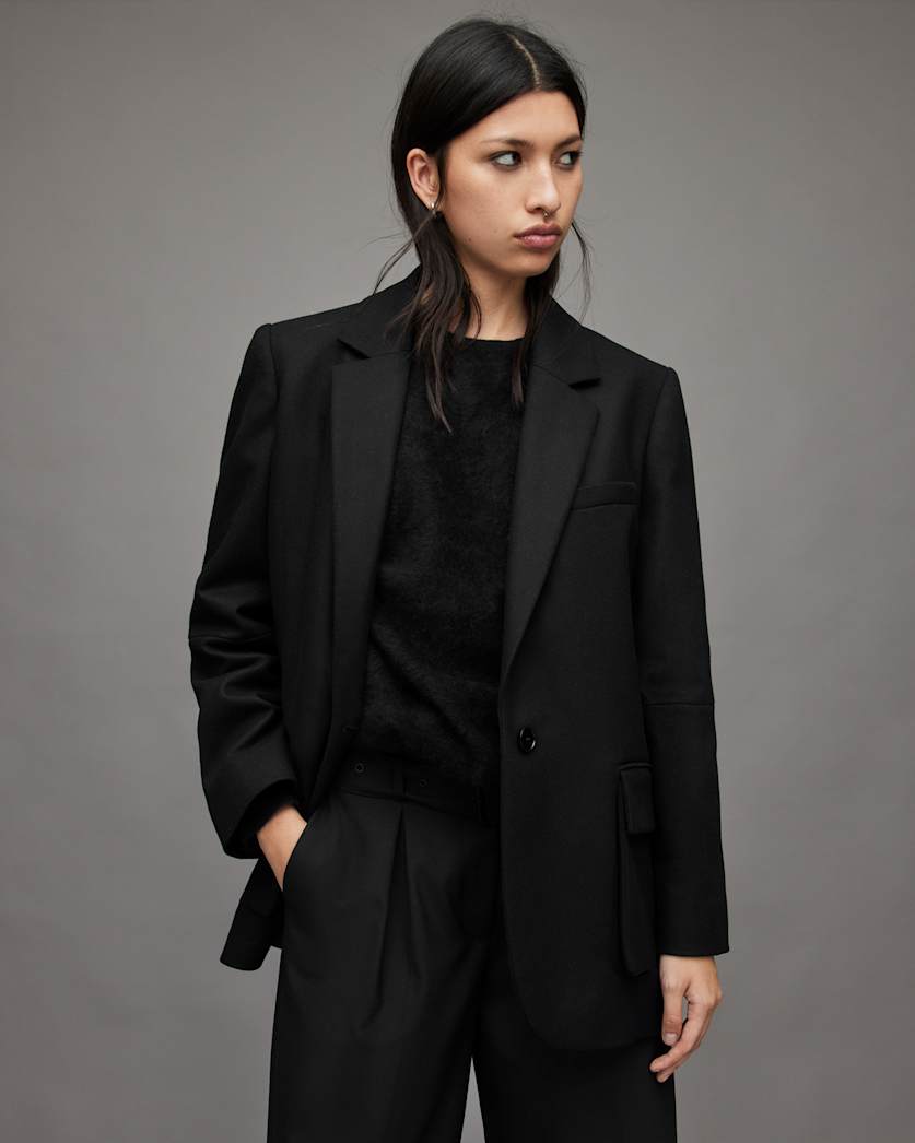 Jessa Wool Blend Blazer Jacket