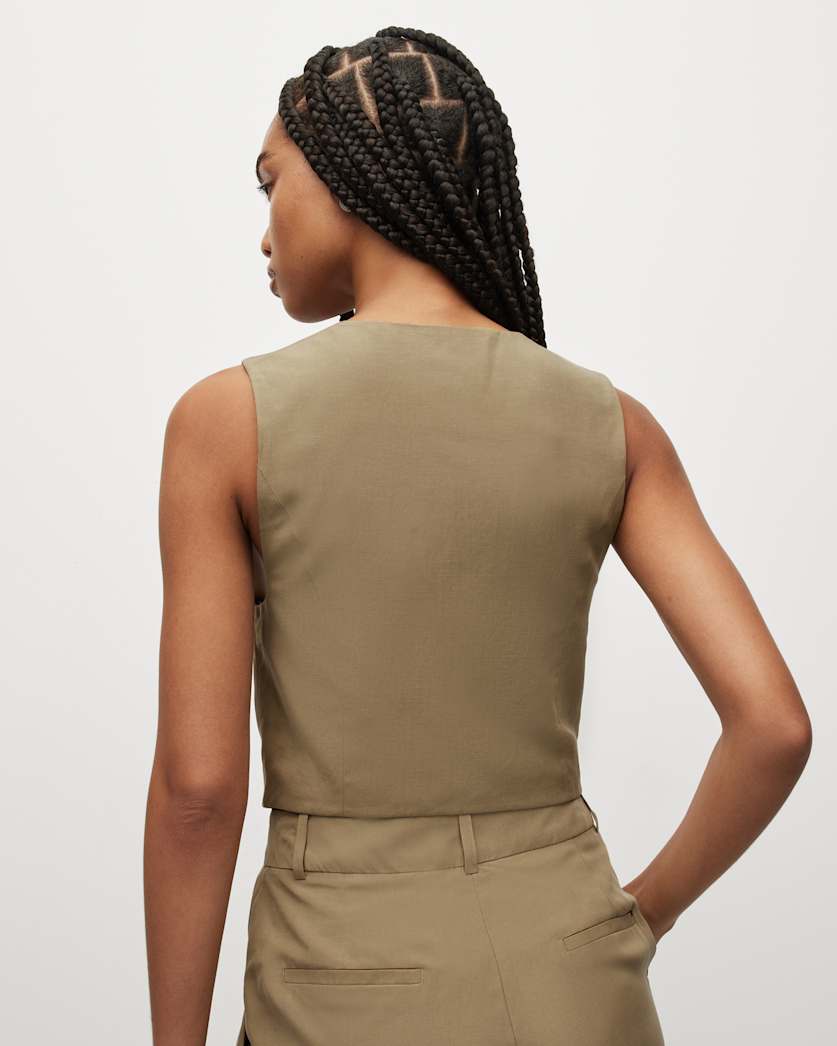 Deri Lyn Linen Blend Waistcoat