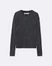 Raine Waffle-Knit Long-Sleeve T-Shirt