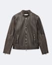 Cora slim fit leather jacket