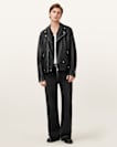 Milo Asymmetric Zip Leather Biker Jacket
