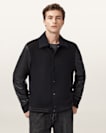 Endleton Contrast Leather Bomber Jacket