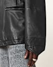 Halton Funnel Collar Leather Jacket