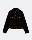 Flocked Denim Trucker Jacket