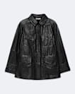 Leather hunting jacket