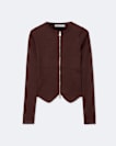 Cruz Zip-Up Ribbed Cardigan