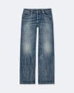 Vintage Indigo Nico Low-Rise Wide-Leg Jeans