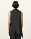 Abi Lace Trim Draped Top