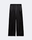 Crepe elasticated wide-leg trousers