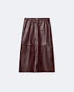 Olivia Leather Midi Skirt