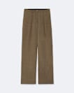 Relaxed pleated satin trousers