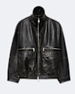 Elisa Leather Bomber Jacket