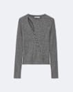 Cruz asymmetric button-front cardigan