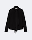 Bow-detail silk shirt