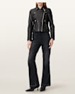 Dalby Slim Fit Leather Biker Jacket