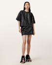 Krindle Leather Mini Skirt