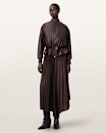Sofi Drawstring Leather Bomber Jacket