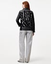 Billie Pearl Embellished Leather Biker Jacket