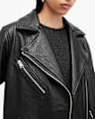 Vendra Relaxed Fit Leather Biker Jacket