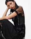 Ryla Polka Dot Mesh Maxi Dress