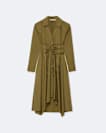 Marley asymmetric cotton poplin shirt dress