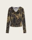 Hallie Cowl Neck Slim Fit Top